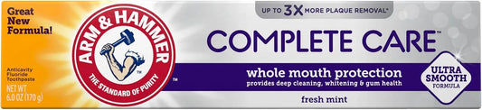 Arm & Hammer, Complete Care Toothpaste Whole Mouth Protection Six Pack – Fresh Fluoride Toothpaste, Mint, 72 Ounce, (Pack of 12) (Packaging May Vary)