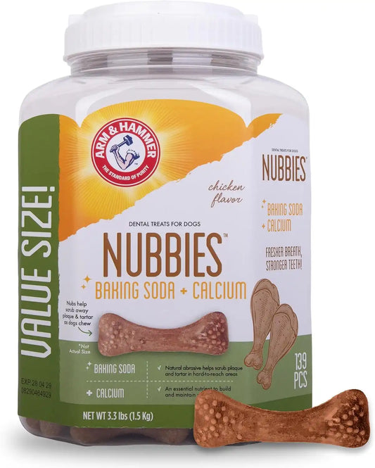 Arm & Hammer Nubbies Dental Treats Value Size, Chicken Flavor, 139 Count