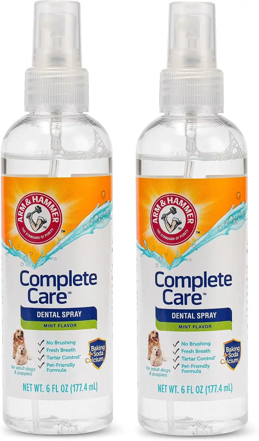 Arm & Hammer Complete Care Dog Dental Spray, Mint, 6 Fl Oz, 2-Pack