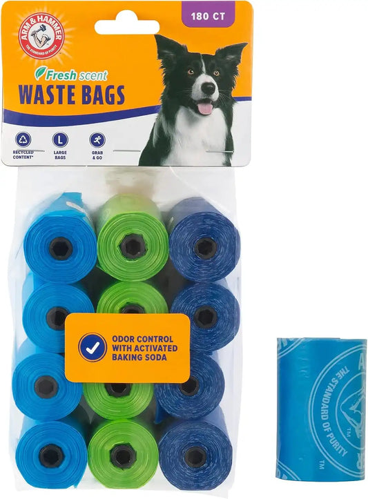 Arm and Hammer Easy Tear Dog and Cat Waste Bags, 180 Count