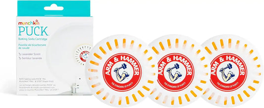 Munchkin Arm & Hammer Puck Diaper Pail Deodorizer, Lavender, 3 Count