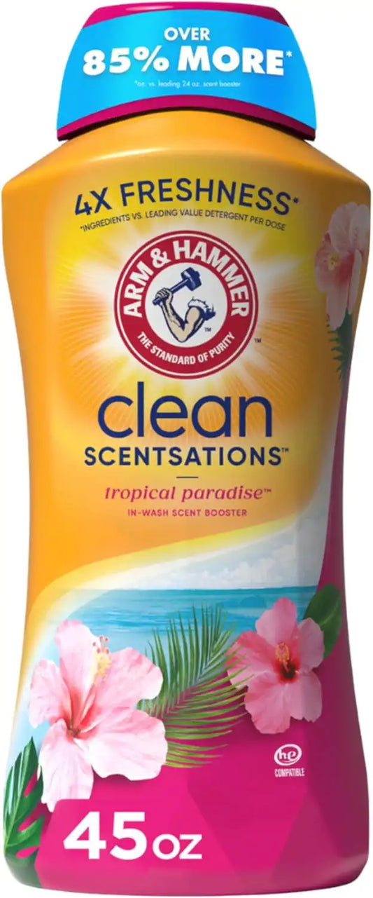 ARM & HAMMER Clean Scentsations Laundry Scent Booster, Tropical, 45 Oz