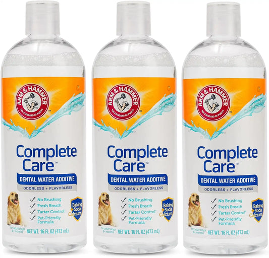 Arm & Hammer Complete Care Dog Dental Water Additive, 16 Fl Oz, 3-Pack