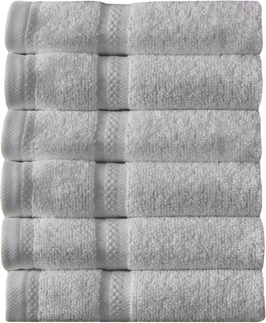 ARM & HAMMER Performance Towel Washcloth Set, 6 Piece, Light Grey