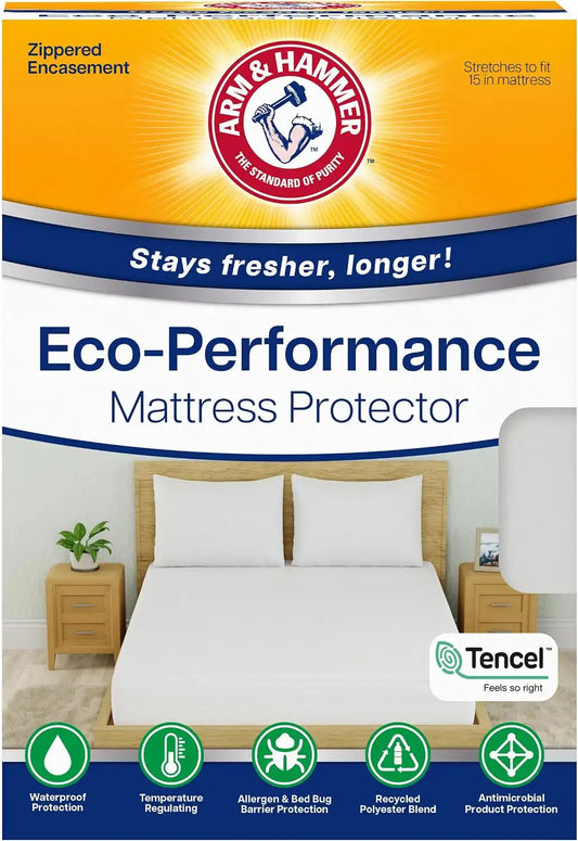 Arm & Hammer Eco Performance Zippered Mattress Protector with Tencel, Twin