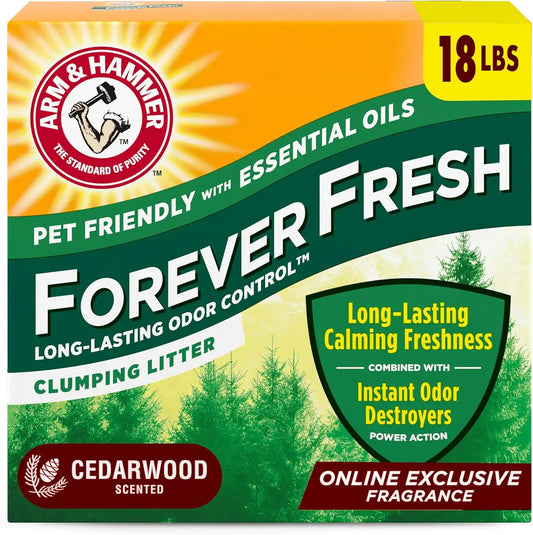 ARM & HAMMER Forever Fresh Cat Litter Cedarwood, MultiCat, 18lbs