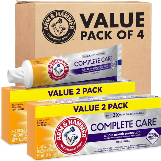 ARM & Hammer Complete Care Toothpaste, Fresh Mint, 6.0 oz, 4-Pack